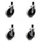 Service Caster 5 Inch Thermoplastic Wheel 1-5/8 Inch Expanding Stem Caster Set with 2 Brakes SCC-EX05S510-TPRS-158-2-SLB-2 - alternate 2